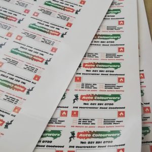 Fill half a meter with white stickers